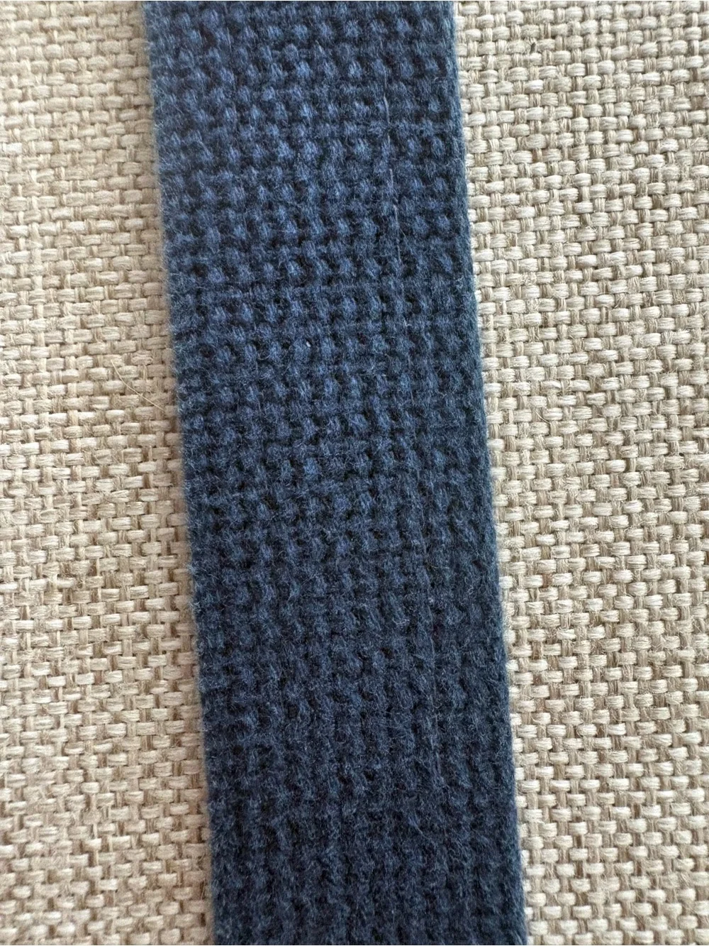 Bates Nautical Signal Flag Belt Size 36 Made in USA Navy Canvas Leather Trim
